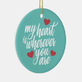 私のハートはどこにいてもバレンタイン |オーナメント セラミックオーナメント (右)
