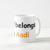 私のハートはアディのものだ コーヒーマグカップ (正面右)
