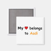 私のハートはアディのものだ マグネット (正面/裏面)