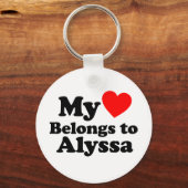 私のハートはアリッサのものだ キーホルダー (正面)