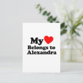 私のハートはアレキサンドラに属します ポストカード (スタンド正面)