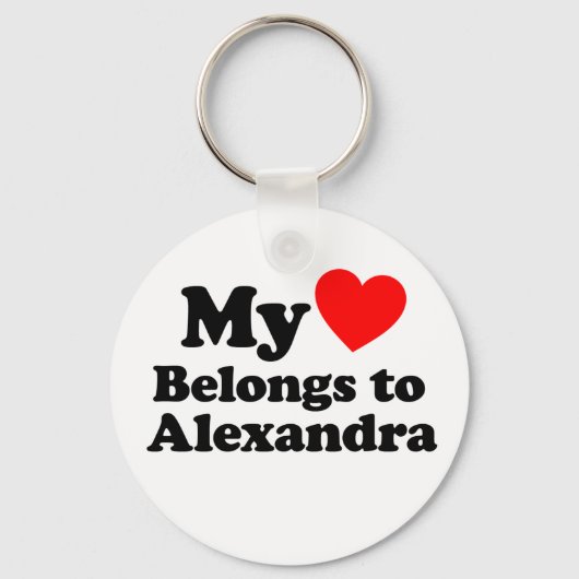 私のハートはアレクサンドラのものだ キーホルダー (正面)