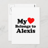 私のハートはアレクシスのものだ ポストカード (正面/裏面)