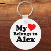 私のハートはアレックスのものだ キーホルダー (正面)