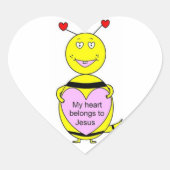 私のハートはイエスのステッカーに属している ハートシール (正面)