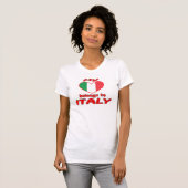私のハートはイタリアに属します Tシャツ (正面フル)