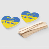 私のハートはウクライナ ハンドファン (組立なし)