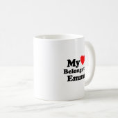 私のハートはエマのものだ コーヒーマグカップ (正面右)