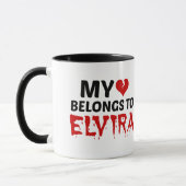私のハートはエルビラのものだ マグカップ (左)