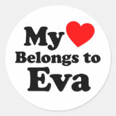 私のハートはエヴァのものだ ラウンドシール (正面)