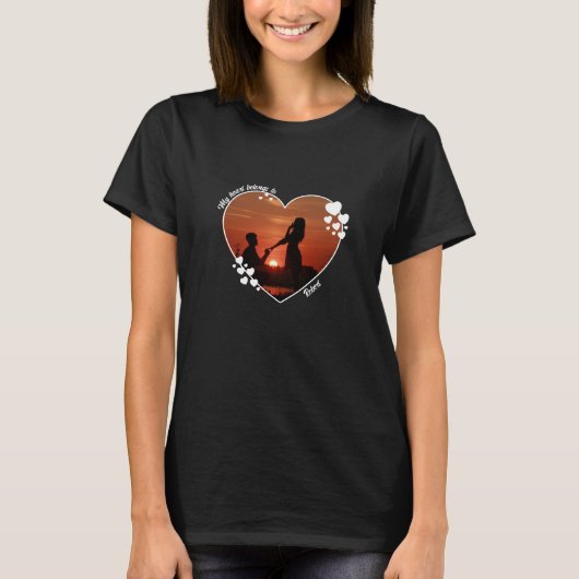 私のハートはカスタマイズ妻記念日だ Tシャツ (正面)