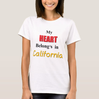 私のハートはカリフォルニアだ Tシャツ