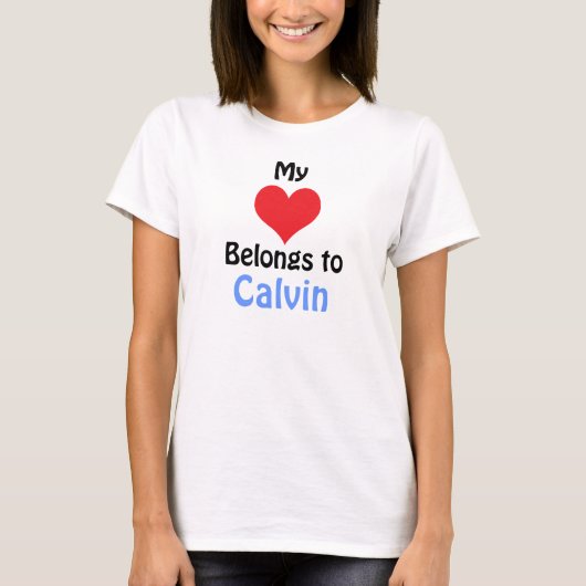 私のハートはカルバンに属する Tシャツ (正面)