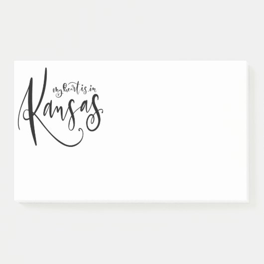 私のハートはカンザスジャンボポストItノートにある ポストイット (正面)