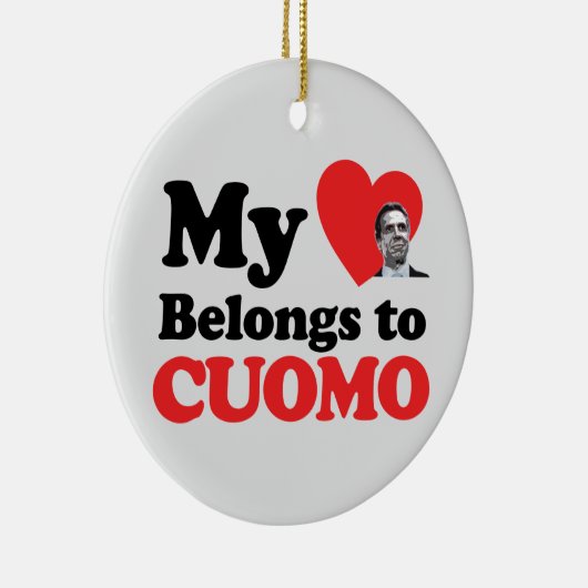 私のハートはクオモに属している セラミックオーナメント (右)