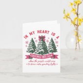 私のハートはクリスマスツリーファーム_1 カード (黄色い花)