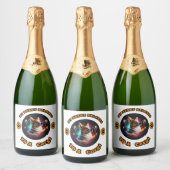 私のハートはコルギ属だ スパークリングワインラベル (ボトル)