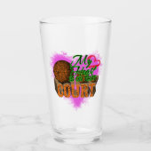 私のハートはコートのバスケットボール、バスケットボールにいる タンブラーグラス (正面)