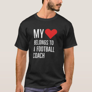 私のハートはサッカーのコーチ記念日Q Tシャツ