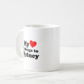 私のハートはシドニーだ コーヒーマグカップ (正面左)