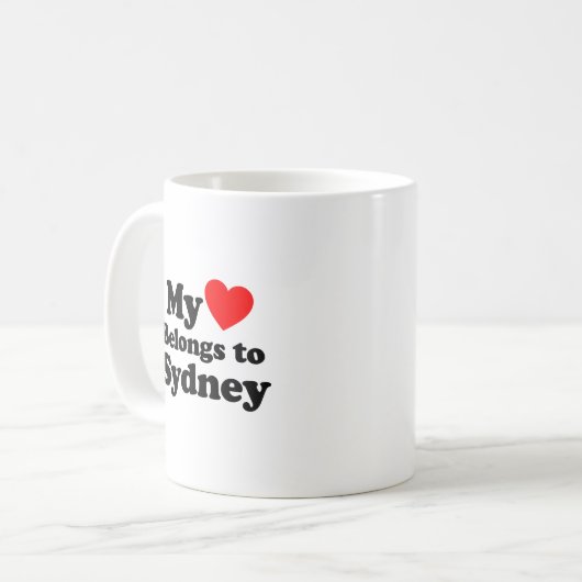 私のハートはシドニーだ コーヒーマグカップ (正面左)