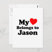 私のハートはジェイソン ポストカード (正面/裏面)