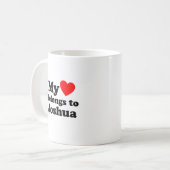 私のハートはジョシュアのものだ コーヒーマグカップ (正面左)