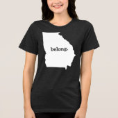 私のハートはジョージアにある トライブレンドTシャツ (正面)