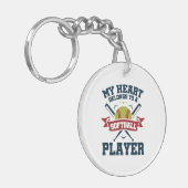 私のハートはソフトボール選手に属している キーホルダー (正面左)