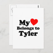 私のハートはタイラー ポストカード (正面/裏面)