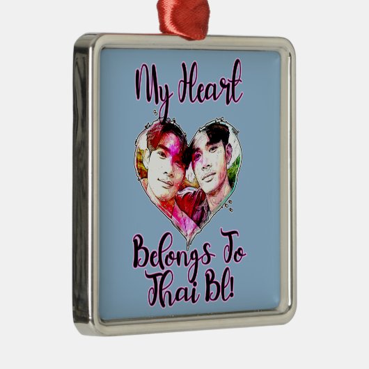 私のハートはタイBlのものだ メタルオーナメント (右)