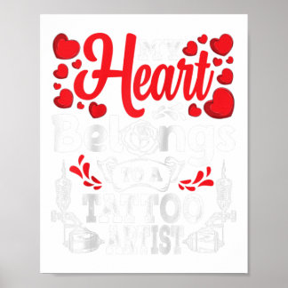 私のハートはタトゥーのアーティストに属し素晴らしている ポスター