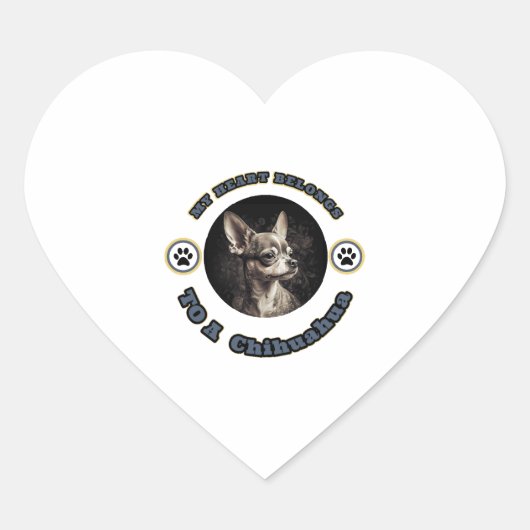 私のハートはチワワ属だ ハートシール (正面)