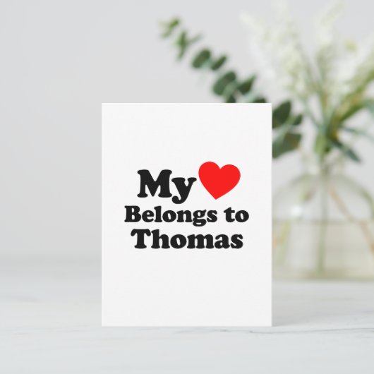私のハートはトーマスのものだ ポストカード (スタンド正面)