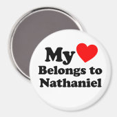 私のハートはナサニエルに属する マグネット (正面/裏面)