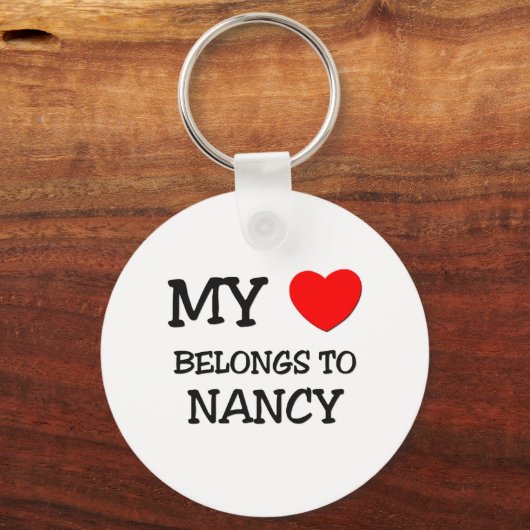 私のハートはナンシーのものだ キーホルダー (正面)