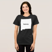 私のハートはニューメキシコに属している トライブレンドTシャツ (正面全面)