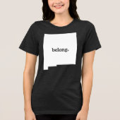 私のハートはニューメキシコに属している トライブレンドTシャツ (正面)