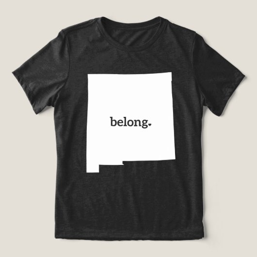 私のハートはニューメキシコに属している トライブレンドTシャツ (デザイン正面)