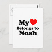 私のハートはノアに属します ポストカード (正面/裏面)