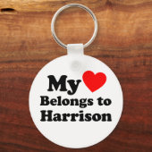 私のハートはハリソンのものだ キーホルダー (正面)