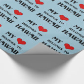 私のハートはハワイだ ラッピングペーパー (角)