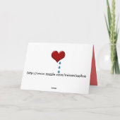 私のハートはバレンタインのカードを呼び出す シーズンカード (裏面)