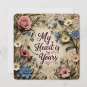 私のハートはバレンタインデーのカードだ シーズンカード (正面/裏面)