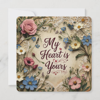 私のハートはバレンタインデーのカードだ シーズンカード