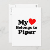 私のハートはパイパーのもの ポストカード (正面/裏面)