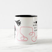 私のハートはパイロットに属します ツートーンマグカップ (中央)