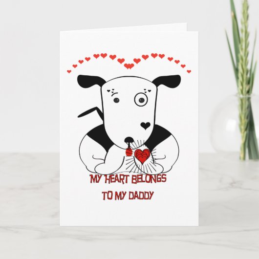 私のハートはパパに カード (正面)