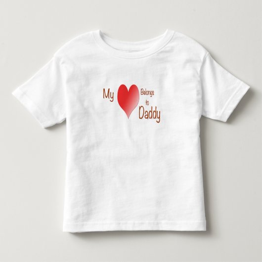 私のハートはパパのものだ トドラーTシャツ (正面)