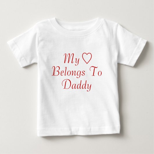 私のハートはパパのものだ ベビーTシャツ (正面)